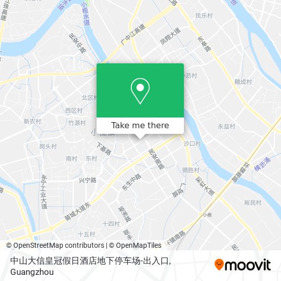 中山大信皇冠假日酒店地下停车场-出入口 map