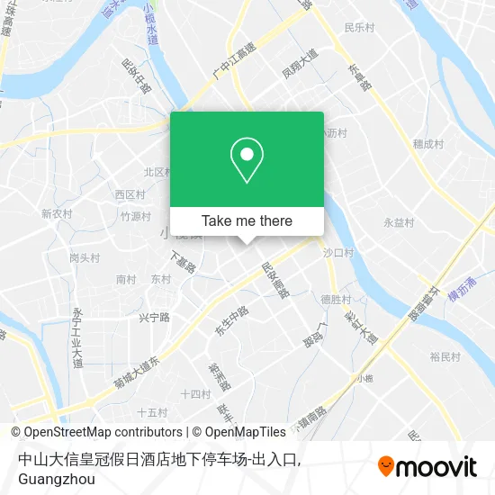 中山大信皇冠假日酒店地下停车场-出入口 map