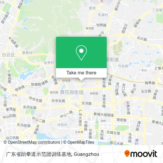 广东省跆拳道示范团训练基地 map