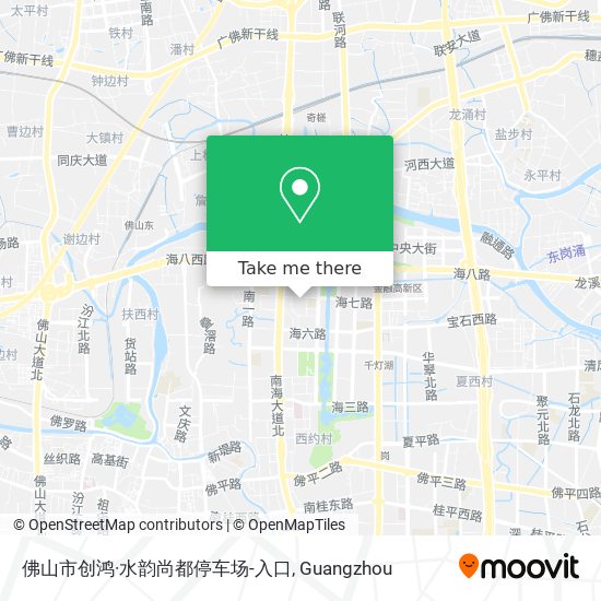 佛山市创鸿·水韵尚都停车场-入口 map