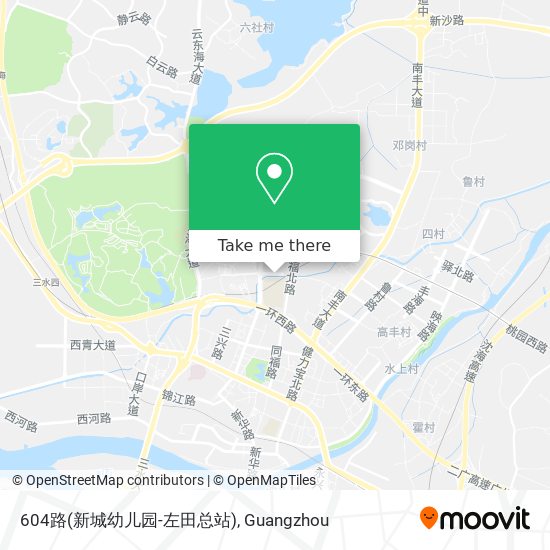 604路(新城幼儿园-左田总站) map