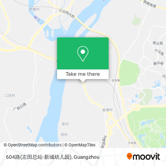 604路(左田总站-新城幼儿园) map