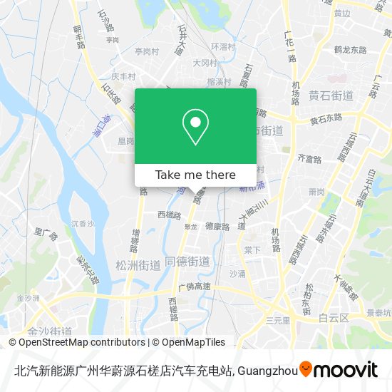 北汽新能源广州华蔚源石槎店汽车充电站 map