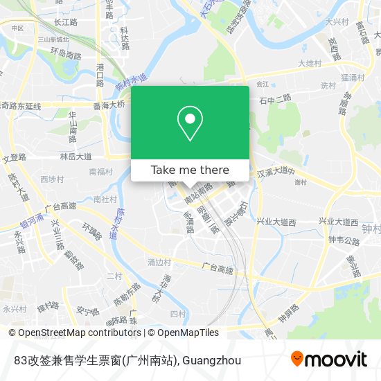 83改签兼售学生票窗(广州南站) map