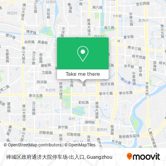 禅城区政府通济大院停车场-出入口 map