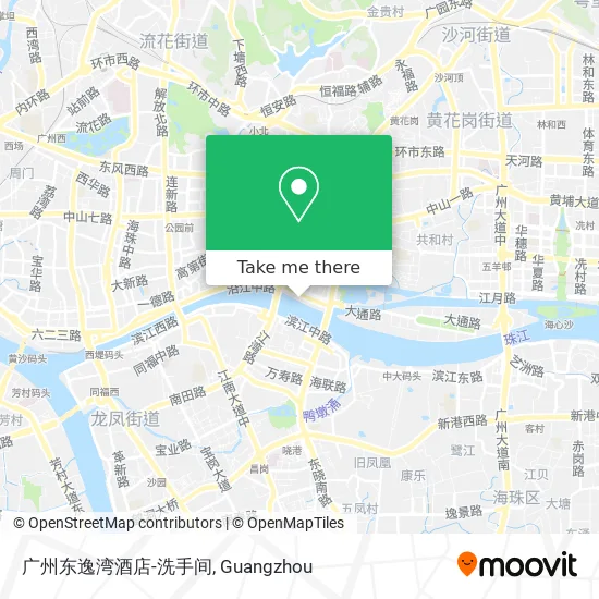 广州东逸湾酒店-洗手间 map