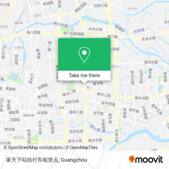 家天下站自行车租赁点 map