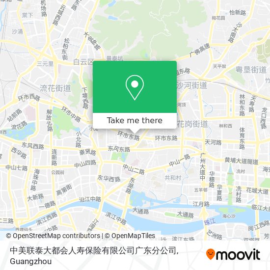 中美联泰大都会人寿保险有限公司广东分公司 map