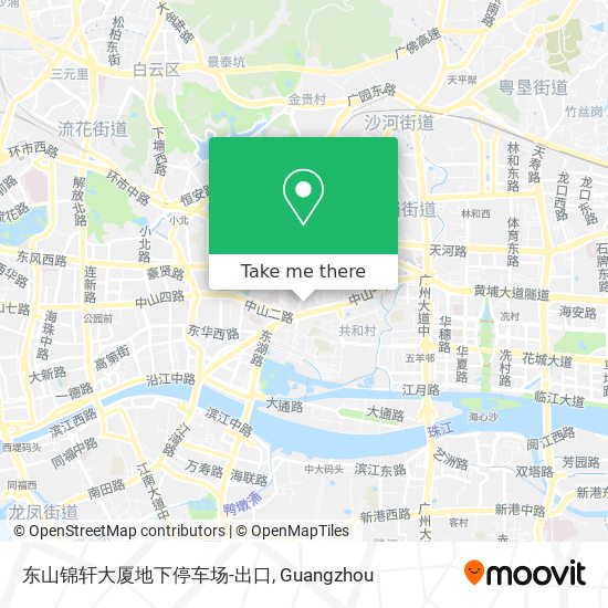 东山锦轩大厦地下停车场-出口 map