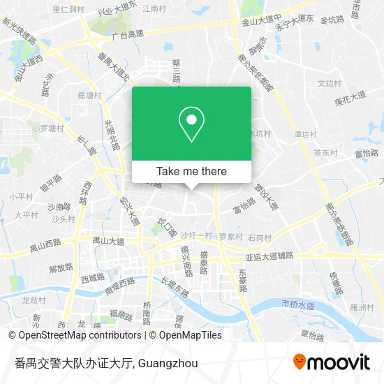番禺交警大队办证大厅 map