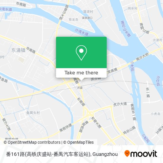 番161路(高铁庆盛站-番禺汽车客运站) map