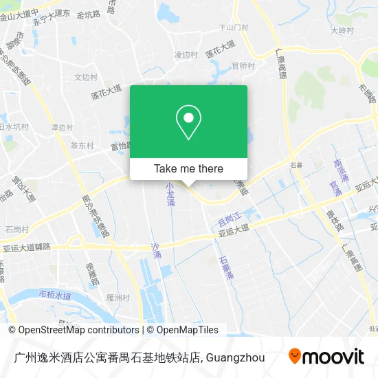 广州逸米酒店公寓番禺石基地铁站店 map