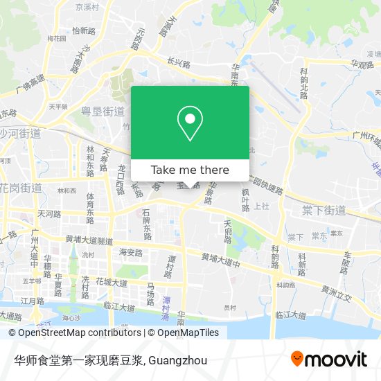 华师食堂第一家现磨豆浆 map
