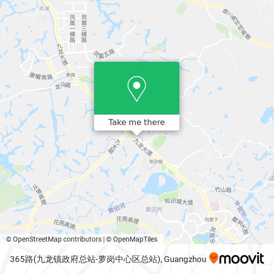 365路(九龙镇政府总站-萝岗中心区总站) map