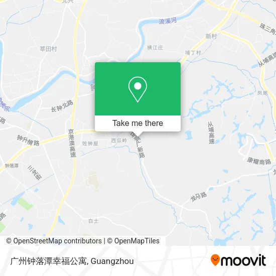 广州钟落潭幸福公寓 map