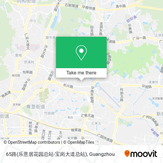 65路(乐意居花园总站-宝岗大道总站) map
