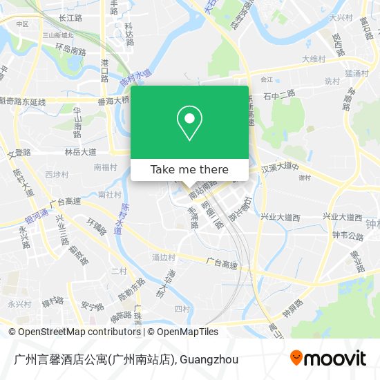 广州言馨酒店公寓(广州南站店) map