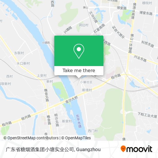 广东省糖烟酒集团小塘实业公司 map