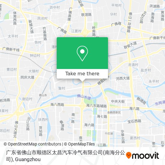 广东省佛山市顺德区太昌汽车冷气有限公司(南海分公司) map
