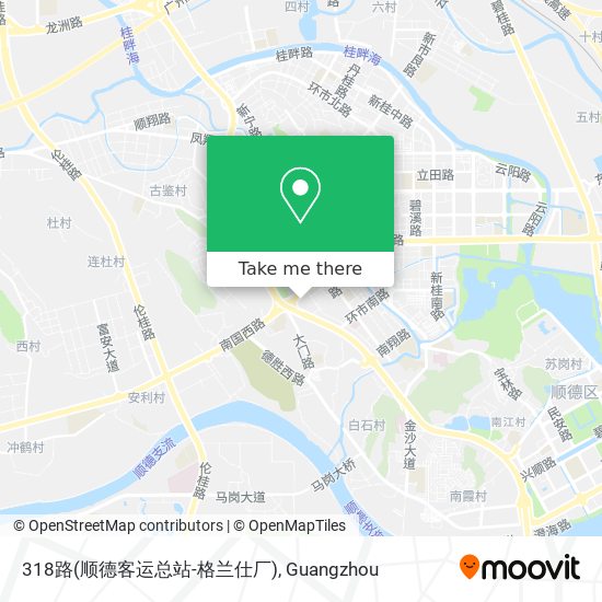 318路(顺德客运总站-格兰仕厂) map