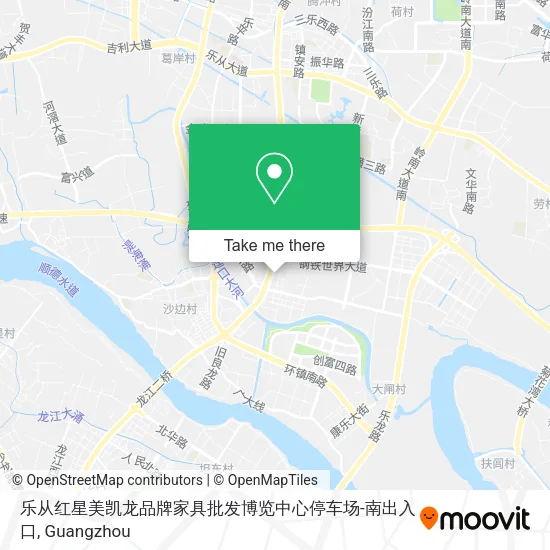 乐从红星美凯龙品牌家具批发博览中心停车场-南出入口 map