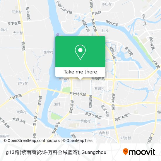 g13路(紫南商贸城-万科金域蓝湾) map