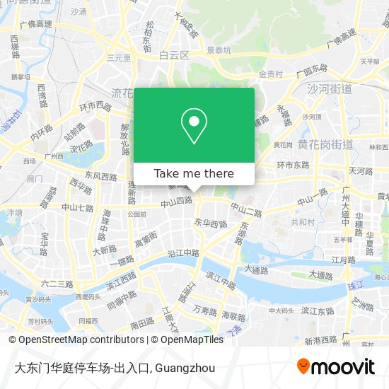 大东门华庭停车场-出入口 map