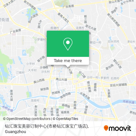 钻汇珠宝美容订制中心(市桥钻汇珠宝广场店) map
