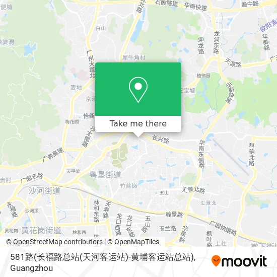 581路(长福路总站(天河客运站)-黄埔客运站总站) map