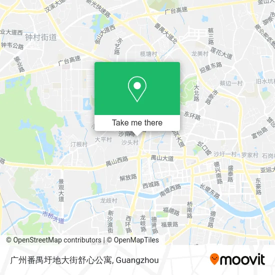 广州番禺圩地大街舒心公寓 map