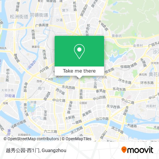 越秀公园-西1门 map