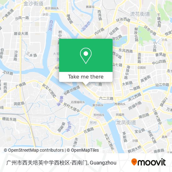 广州市西关培英中学西校区-西南门 map