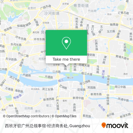 西班牙驻广州总领事馆-经济商务处 map