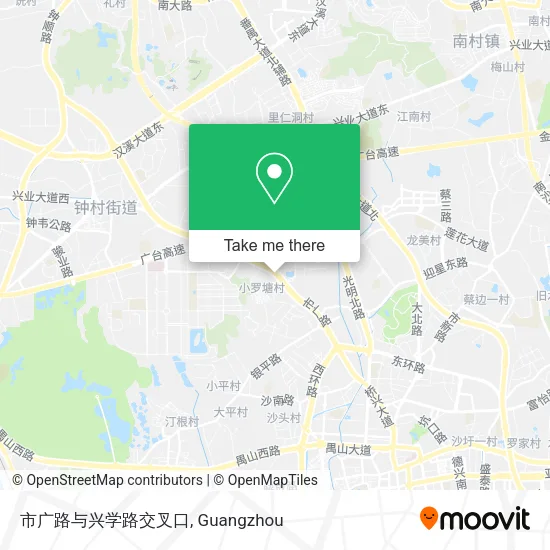 市广路与兴学路交叉口 map