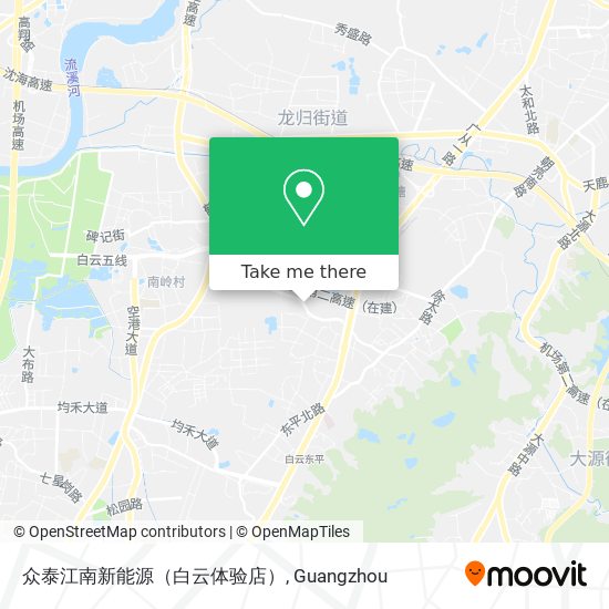 众泰江南新能源（白云体验店） map