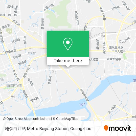 地铁白江站 Metro Baijiang Station map