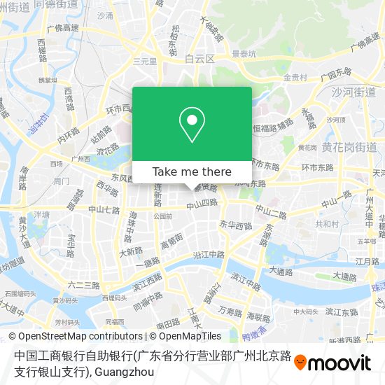 中国工商银行自助银行(广东省分行营业部广州北京路支行银山支行) map