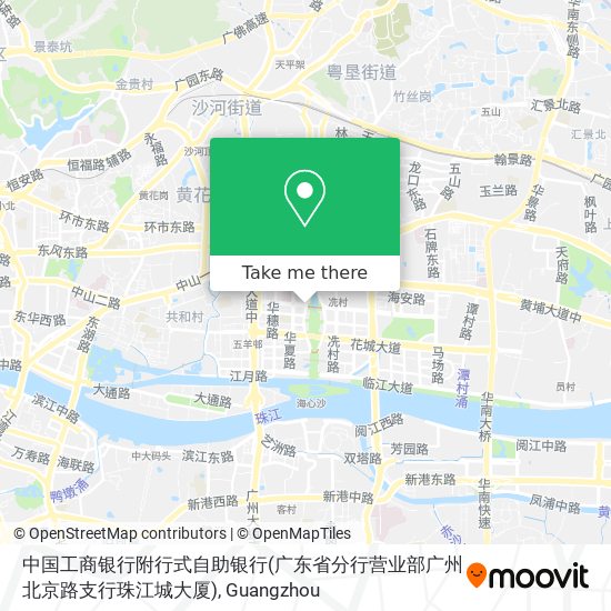 中国工商银行附行式自助银行(广东省分行营业部广州北京路支行珠江城大厦) map