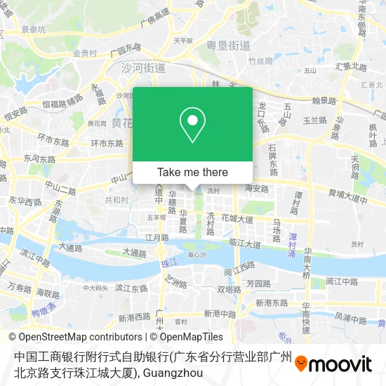 中国工商银行附行式自助银行(广东省分行营业部广州北京路支行珠江城大厦) map