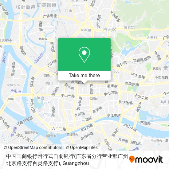 中国工商银行附行式自助银行(广东省分行营业部广州北京路支行百灵路支行) map