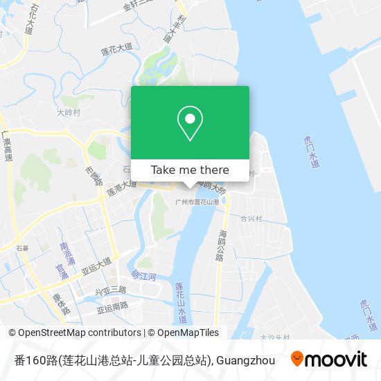番160路(莲花山港总站-儿童公园总站) map