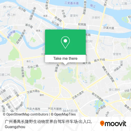 广州番禺长隆野生动物世界自驾车停车场-出入口 map