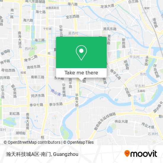 瀚天科技城A区-南门 map