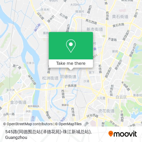 545路(同德围总站(泽德花苑)-珠江新城总站) map