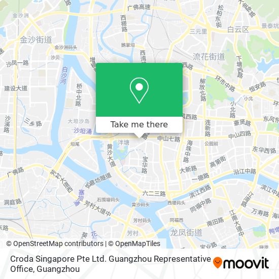 Croda Singapore Pte Ltd. Guangzhou Representative Office map