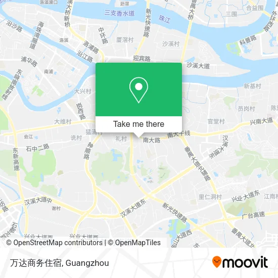 万达商务住宿 map