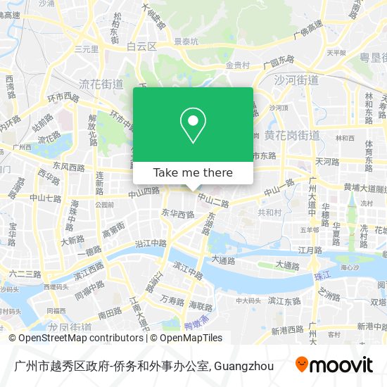 广州市越秀区政府-侨务和外事办公室 map