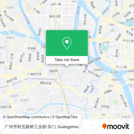 广州芳村五眼桥工业邨-东门 map