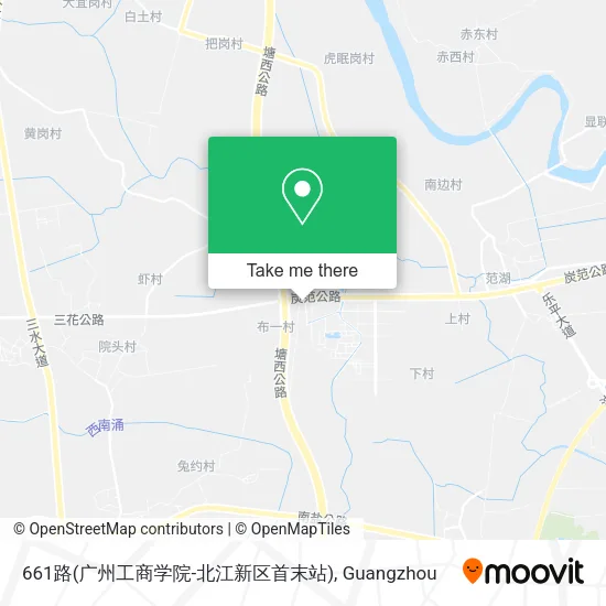 661路(广州工商学院-北江新区首末站) map