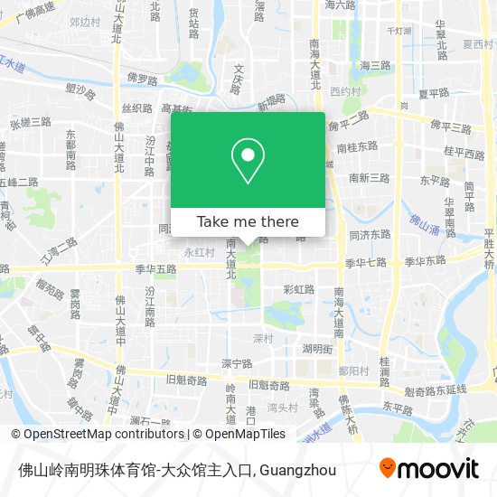 佛山岭南明珠体育馆-大众馆主入口 map